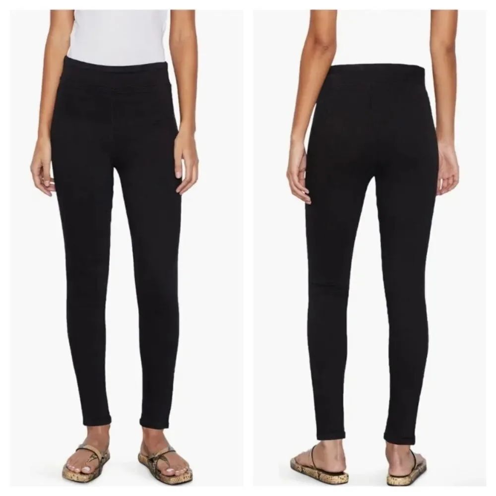 FRAME Jetset Skinny Crop Jeans in Sheen Noir Black Size 2/30-34